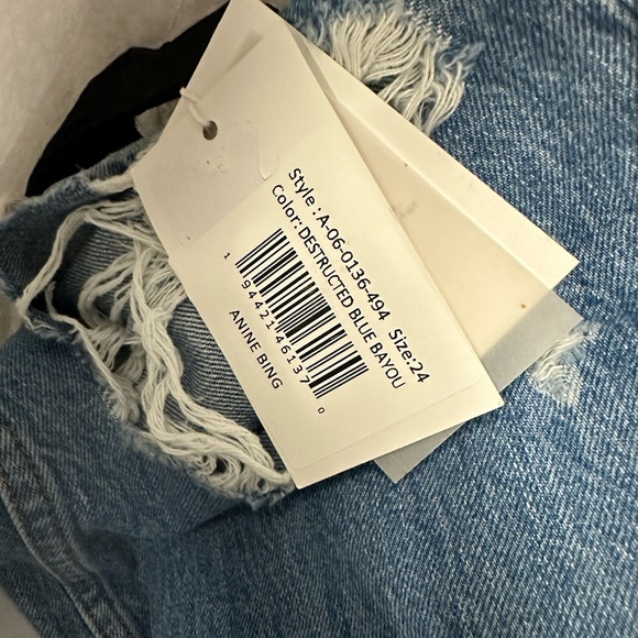 NWT ANINE BING Gio Destructed High Rise Oversized Relaxed - Picture 4 of 5